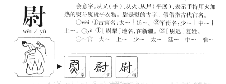 尉字字源字形
