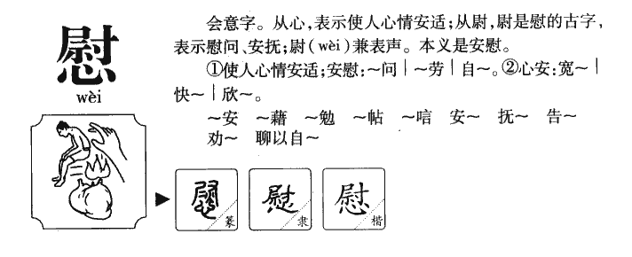 慰字字源字形