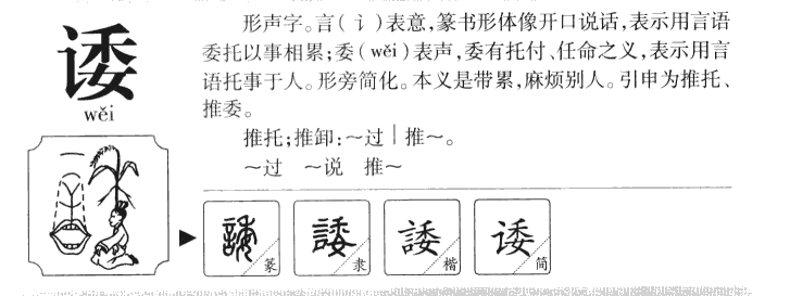 诿字字源字形