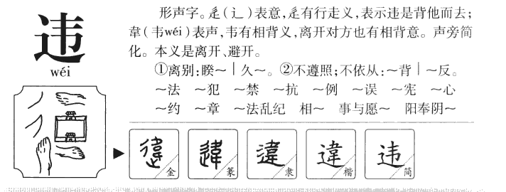 违字字源字形