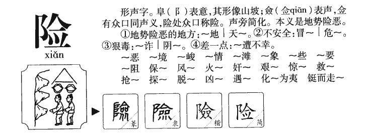 险字字源字形