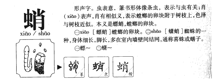 蛸字字源字形