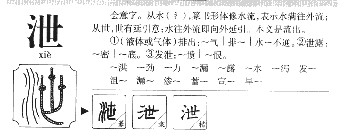 泄字字源字形
