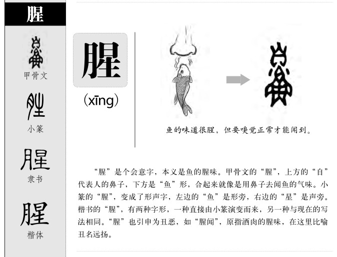 腥字字源字形