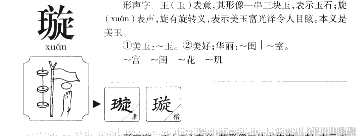 璇字字源字形