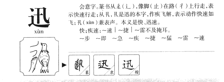 迅字字源字形