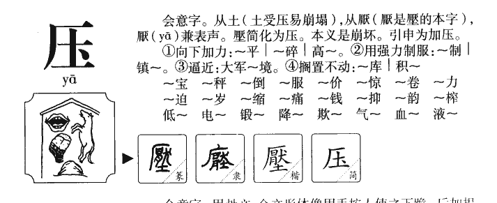 压字字源字形