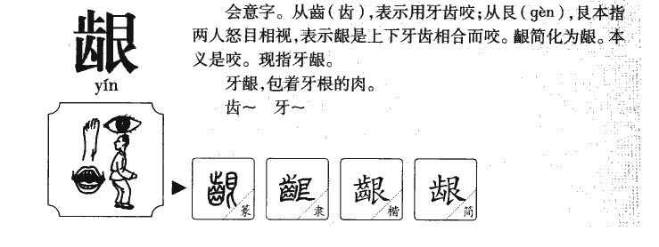 龈字字源字形
