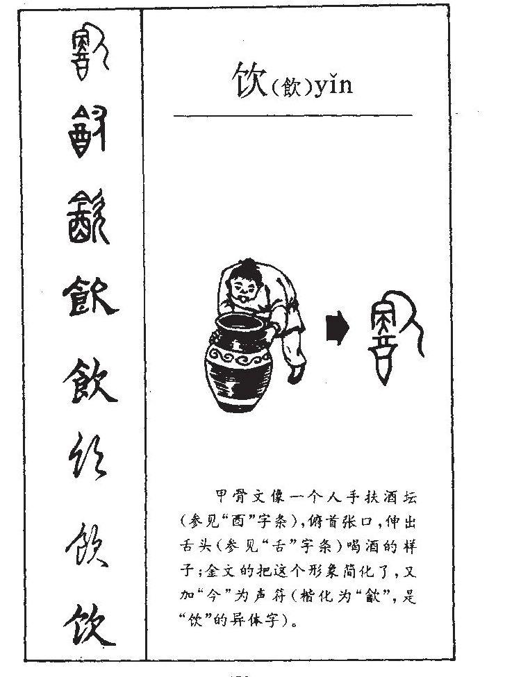 饮字字源字形