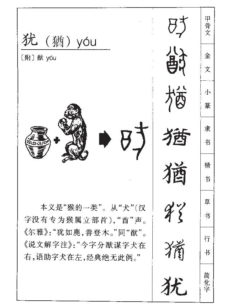 犹字字源字形