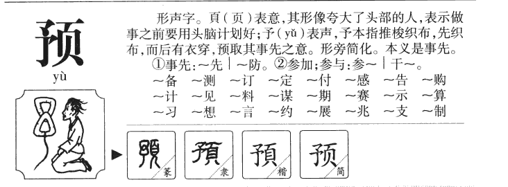 预字字源字形
