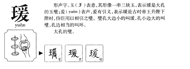 瑗字字源字形