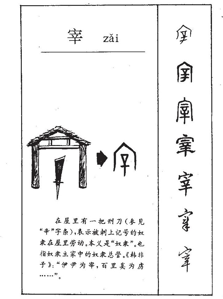 宰字字源字形