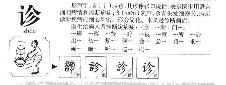 诊字字源字形