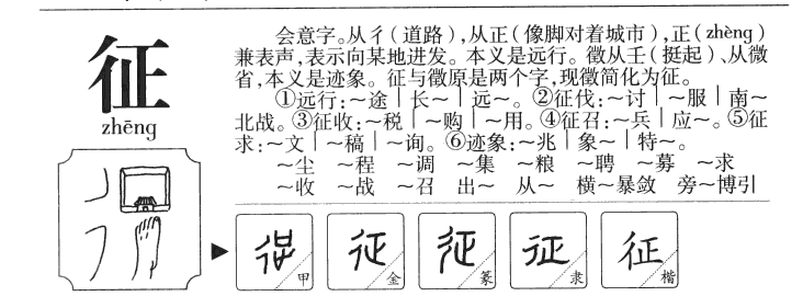 征字字源字形