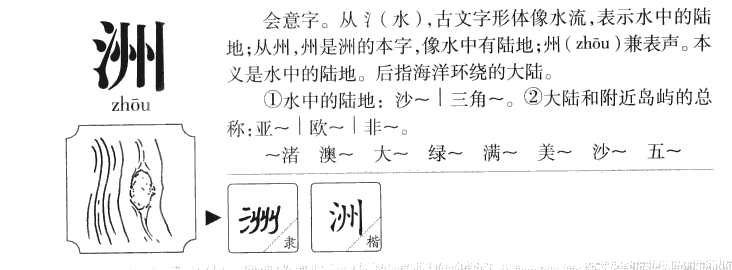洲字字源字形