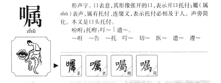 嘱字字源字形