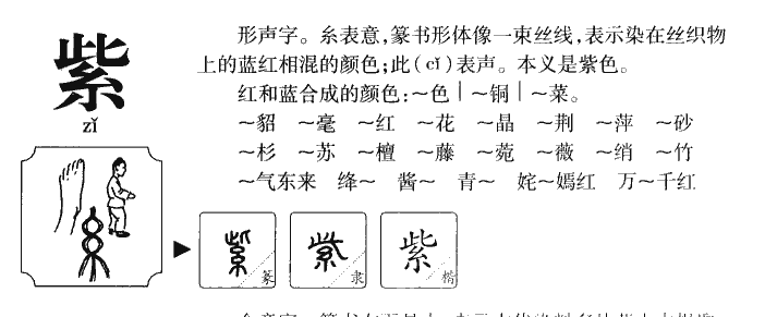 紫字字源字形